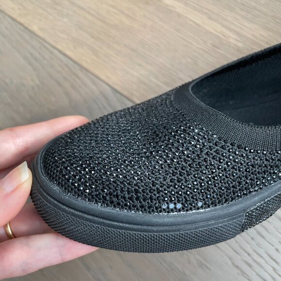bernie mev. New York Casual Beaded Slip On Shoes Black w Subtle Sparkle Sz 40 - Picture 15 of 16